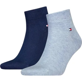 Tommy Hilfiger TH MEN QUARTER 2P LIGHT BLUE MELANGE 342025001 050 43-46 Velikost: 39-42