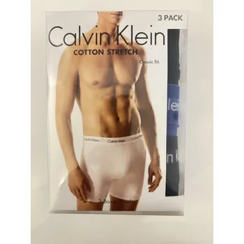 Boxerky CALVIN KLEIN pánské boxerky 3-pack Bavlna - Stretch Trunk White U2662G-100 Velikost: L