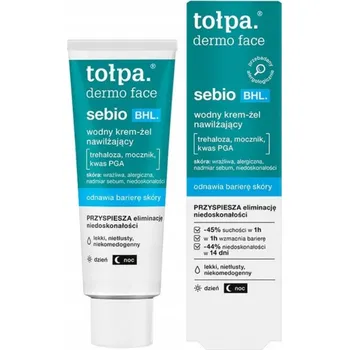 Pleťový krém Tołpa vodní krém-gel hydratační proti nedokonalostem sebio BHL 40 ml