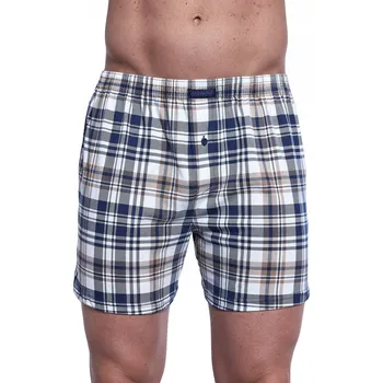 Boxerky Pánské boxerky Cornette Comfort 008/319 vel. 4XL (56) volná kostkovaná bavlna
