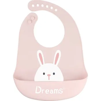 Silikonový bryndák pro děti s kapsou, voděodolný, Čtyři sloni