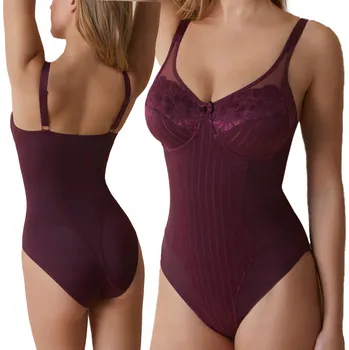 Dámské spodní prádlo Elegantní krajkové body bez kostic, měkké košíčky Scarlett Burgund 90C