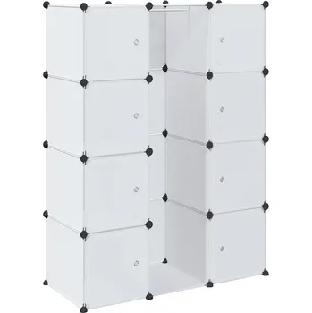 Šatní skříň Skříň VidaXL kolekce 37 x 150 x 115 cm bílá s příslušenstvím