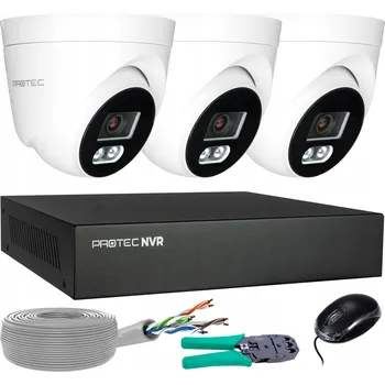 IP kamera Monitorovací sada 3 IP kamer 8MP 4K POE Detekce osob (bez HDD)