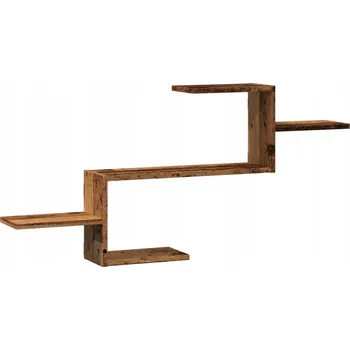 police Nástěnná police barvy starého dřeva 104 x 15 x 49 cm