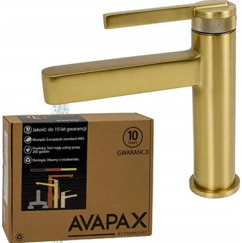 Vodovodní baterie Stojánková umyvadlová baterie zlatá kartáčovaná baterie pro umyvadlo GOLD AVAPAX