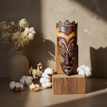 Etno Maska 6 Šaman / Dřevo 20 cm