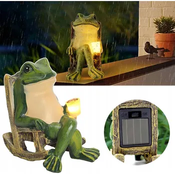 Venkovní osvětlení Solární Lampa LED Žabka na - Zapichovací LED zahradní dekorace