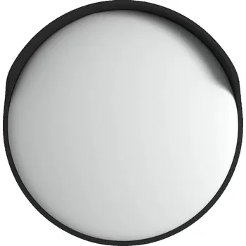 Zrcadlo Vypouklé Zrcadlo se Stříškou, Polykarbonát, Φ45 cm, Černé