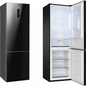 Lednice Chladnička Amica FK3356.4GBDF Total NoFrost LED 322 l Tmavé sklo 35 dB