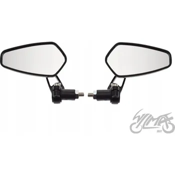 Zrcátko pro motocykl 2x Univerzální zrcátka do řídítek, černá