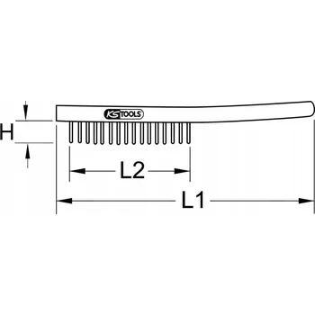 Vrták KS Tools Drátěný kartáč ocelový, 3řadý, 290 mm