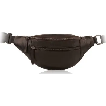 Kabelka Paolo Peruzzi Pánská kožená městská ledvinka Paolo Peruzzi; hnědá