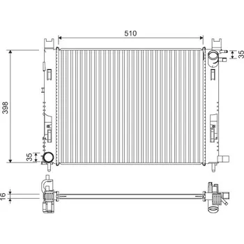 Chladič motoru Chladič, chlazení motoru VALEO 701120