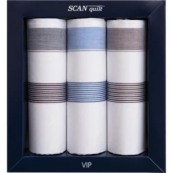 SCANquilt pánské kapesníky VIP 3 ks G115 bílopastelová G115 pánské