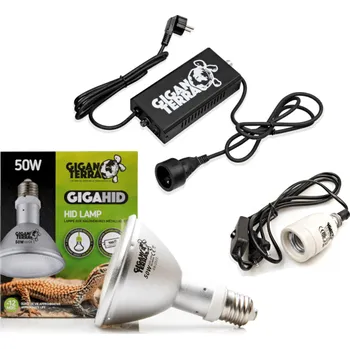 Osvětlení do terária PREMIUM SET GiganTerra UVB 50W PAR30 PREMIUM SET: s Keramickou objímkou