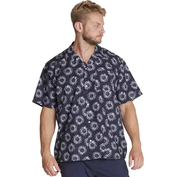 Pánská košile Pánská velká košile s krátkým rukávem North pattern 56°4 31161B námořnická modrá (7XL)