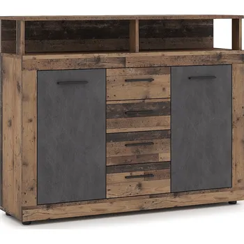 Komoda Komoda Luna 119 cm dub Matera tmavý/šedá II