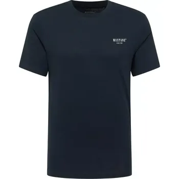 Pánská móda Velké pánské tričko s krátkým rukávem s nápisem Mustang 1016857-4136 tmavě modré (4XL)