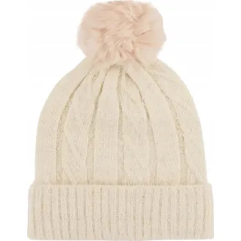 Čepice Zimní Agrafka s zavíracími špendlíky béžová čepice univerzální velikost
