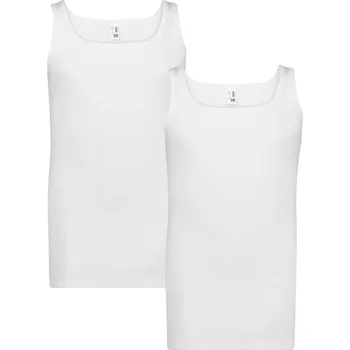 Pánské spodní prádlo Velká pánská tílka boxerky na ramínkách 2-pack Adamo 129444-100 bílé (4XL)