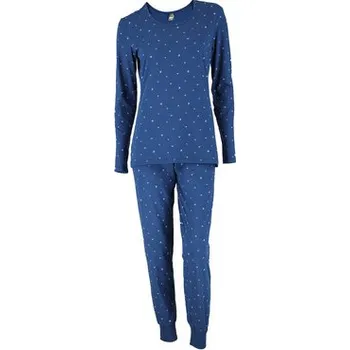 Pánské pyžamo Pleas Dámské pyžamo dlouhé modrá S (184128-800-038)