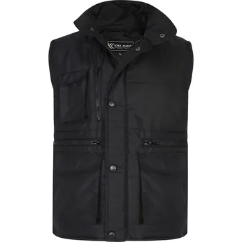 Velká pánská vesta bez rukávů se stojáčkem Kam KV115 černá (7XL)