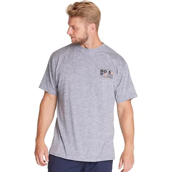 Pánské tričko Velké pánské hladké tričko s krátkým rukávem North 56°4 31145B šedá (8XL)
