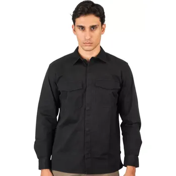 Pánská košile Velká pánská košile s dlouhým rukávem Double Urban Outfitters GS-5118 černá (5XL)