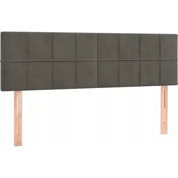 Čelo postele sametové nastavitelné světle šedé 144x5x78/88 cm