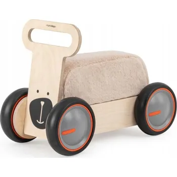 Odrážedlo Odrážedlo MamaToyz 3v1 dřevěné béžové pro děti 10 m +