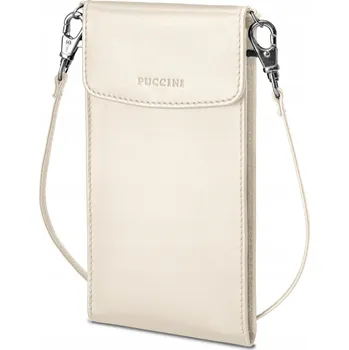 Kabelka Dámská kožená kabelka na telefon béžová