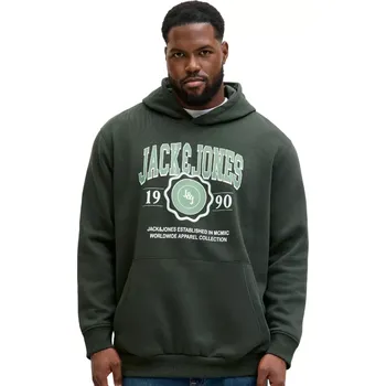 Pánská mikina Pánská velká mikina přes hlavu Jack & Jones 12279622 zelená (5XL)