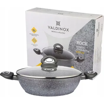 Pánev Hluboká pánev s úchyty s nepřilnavým povrchem Valdinox Rock 28 cm indukce