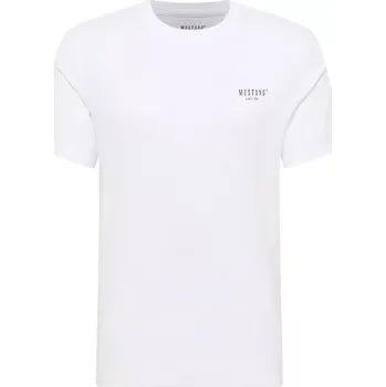 Pánské tričko Velké pánské tričko s krátkým rukávem s nápisem Mustang 1016857-2007 bílé (6XL)