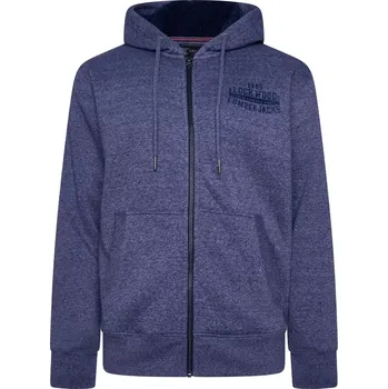 Pánská mikina Velká pánská mikina na zip zateplená s kapucí KAM 7088 tmavě modrá (4XL)