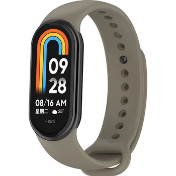 Řemínek na hodinky Techsuit - řemínek k hodinkám (W014) - Xiaomi Mi Band 8 / 8 NFC / 9 / 9 NFC / 10 - náhradní šedý