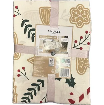 Prostěradlo DEKORAČNÍ UBRUS 138 x 200 cm BÍLÝ S PERNÍČKY JAKO DÁREK