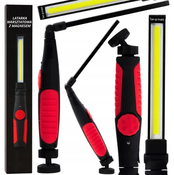 DÍLENSKÁ LED SVÍTILNA S MAGNETEM PRACOVNÍ COB ZÁVĚSNÁ SKLÁDACÍ LAMPA 360°