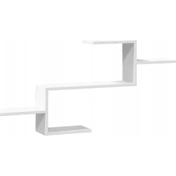 police Bílá nástěnná police 104 x 15 x 49 cm, materiál: dřevotříska