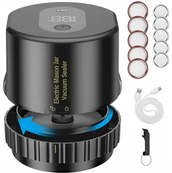 Vakuovačka VAKUOVÁ SVAŘOVAČKA BALIČKA POTRAVIN PRO SKLENICE VÍKA USB ADAPTÉRY