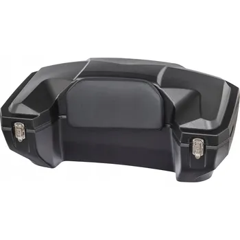 Zavazadlo na motocykl Zadní box / kufr na čtyřkolku ATV QUAD XRS s opěrkou pro spolujezdce, černý, 81 l
