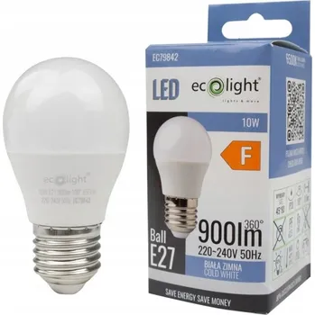 Žárovka LED ŽÁROVKA KOULE/BALL E27 10W 6500K Studená bílá