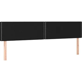 Černé čalouněné čelo postele 180 x 5 x 78/88 cm s nýtem