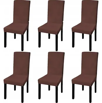 Podsedák Hnědé potahy na židle 6 ks (46-55 cm, 38-45 cm, 37-45 cm)