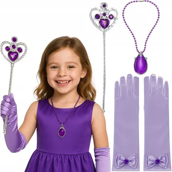 Rukavice SADA PRINCEZNA SOFIE HOLÍ, AMULET, RUKAVICE NA KARNEVALOVÝ BÁL