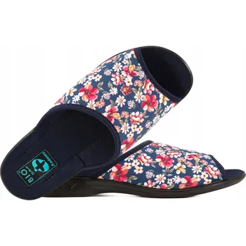 Dámské pantofle ADANEX 30179 TEXTILNÍ DOMÁCÍ DÁMSKÉ PANTOFLE PANTOFLE SANDÁLE BIO PU květiny 40