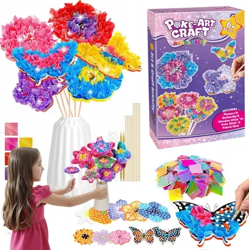 kreativní sada KREATIVNÍ VÝTVARNÁ SADA PRO HOLČIČKU KVĚTINY KYTICE DIY