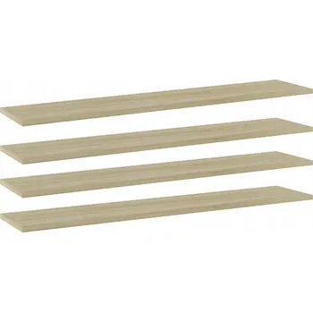 Knihovna Police na knihy dub sonoma 100 x 20 x 1,5 cm, 4 ks