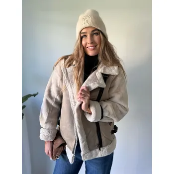 Dámská casual bunda Mishel Bunda Monny krémová Velikost: L